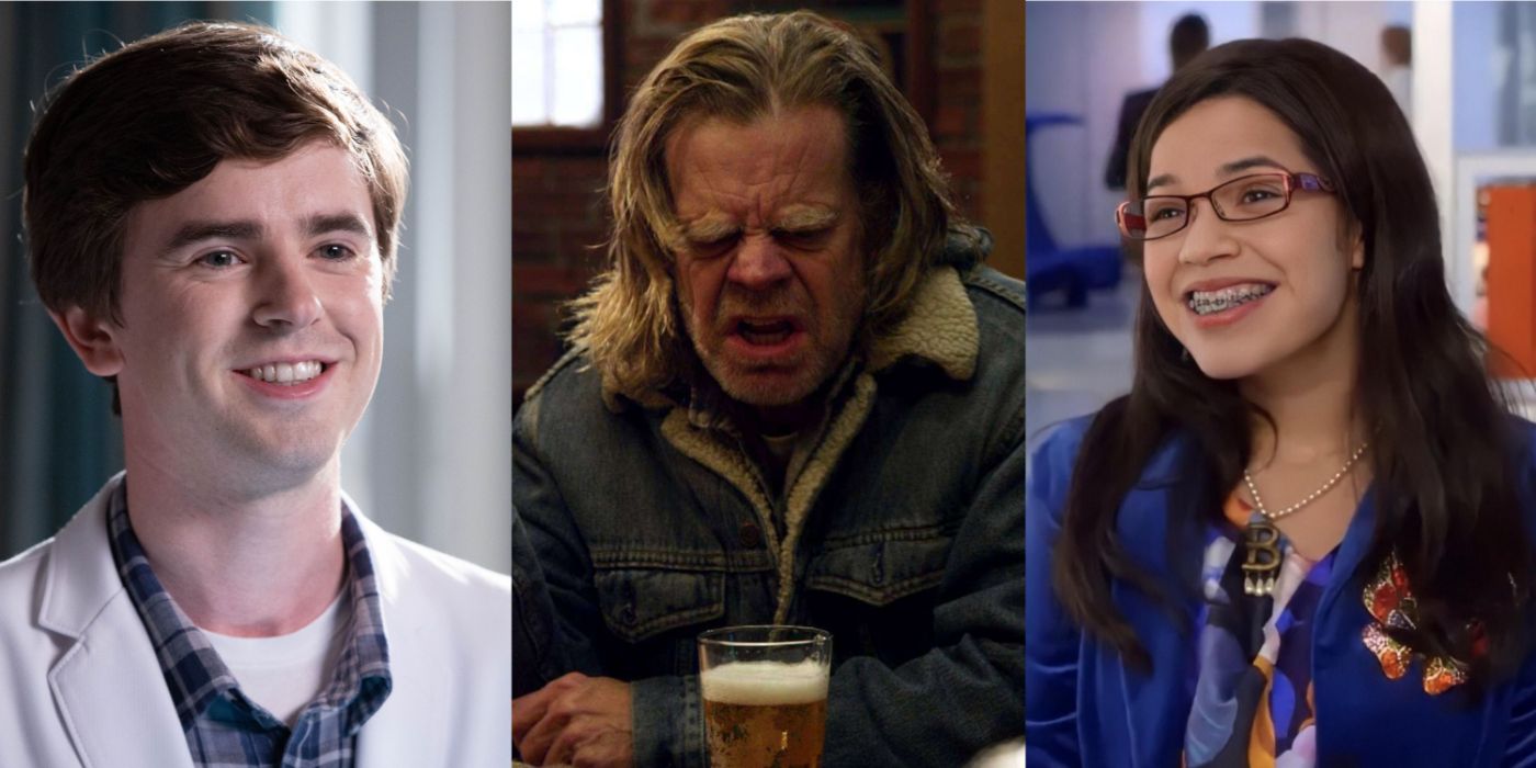 A split image of The Good Doctor, Shameless, and Ugly Betty