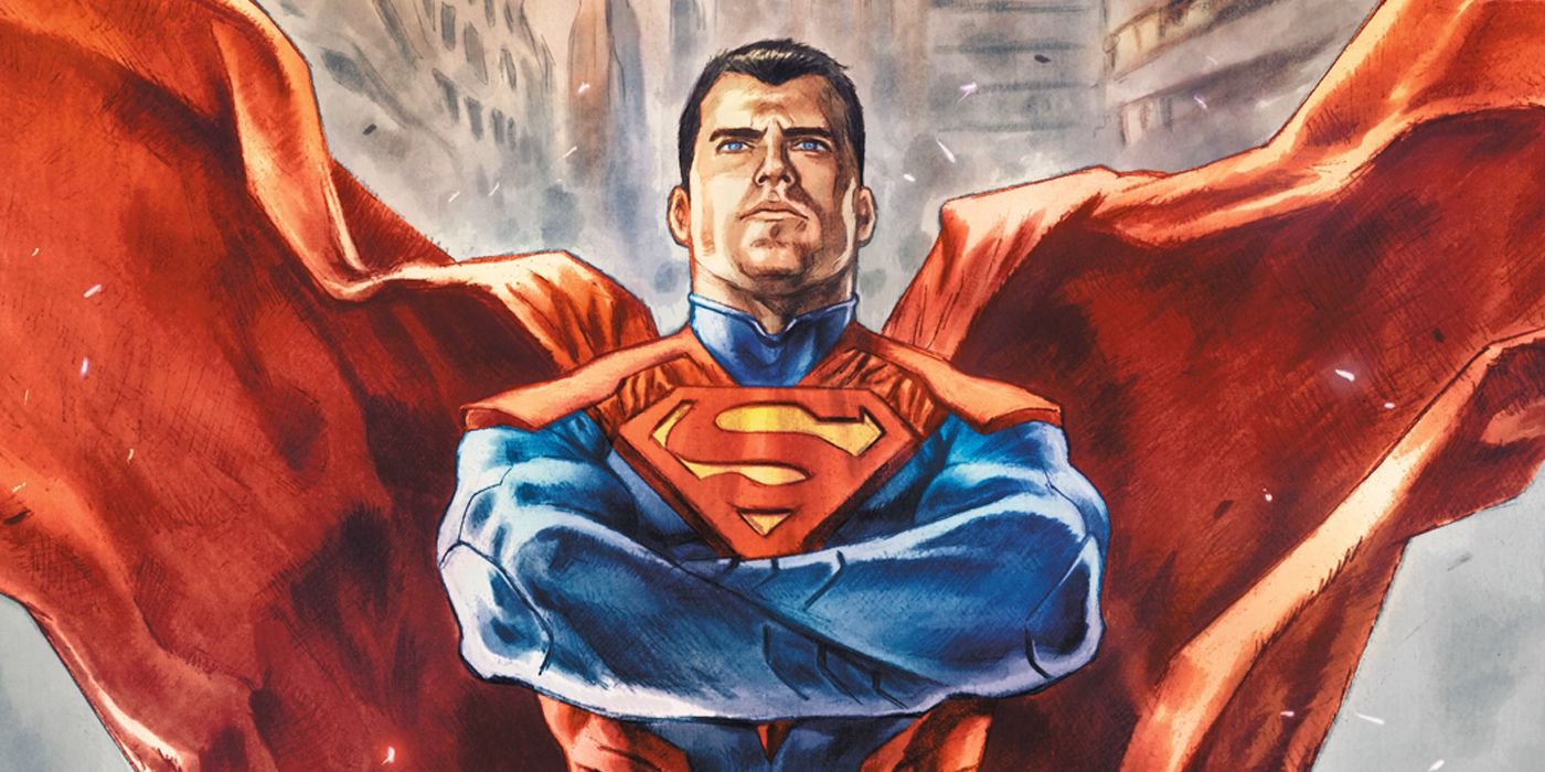 Injustice Superman flying with his arms crossed in DC Comics