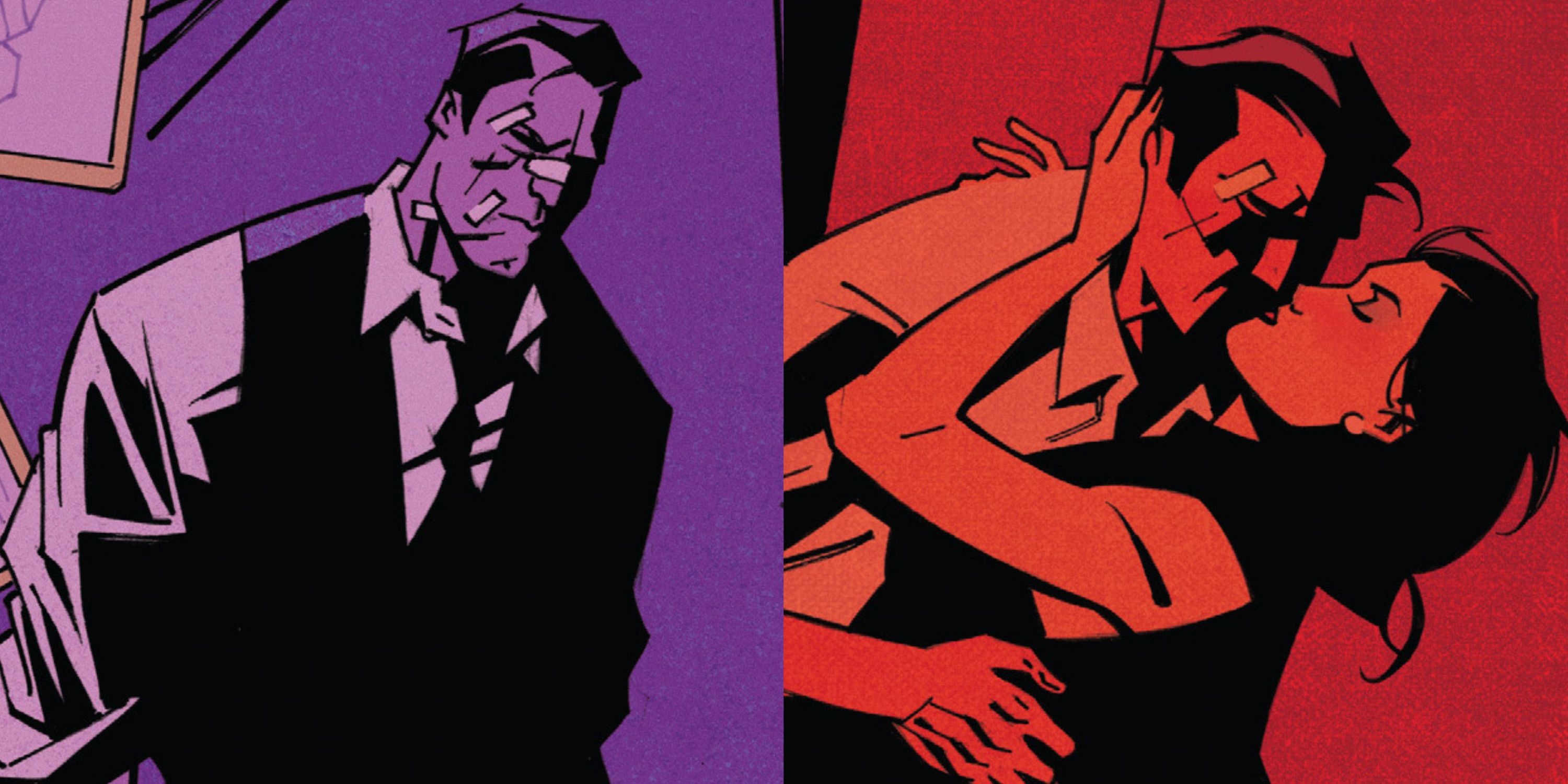 Split image of Sam Bradley and Constance Wayne in DC Comics series Gotham City: Year One. 