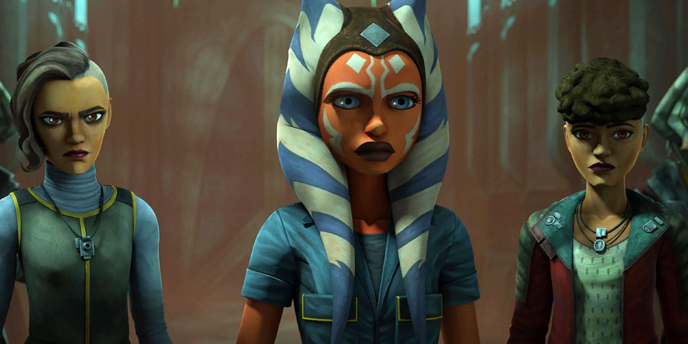 Ahsoka Tano with the Martez sisters in Star Wars: The Clone Wars series. 