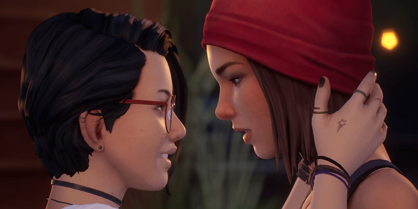 Alex Chen beijando Steph Gingrich em Life is Strange: True Colors