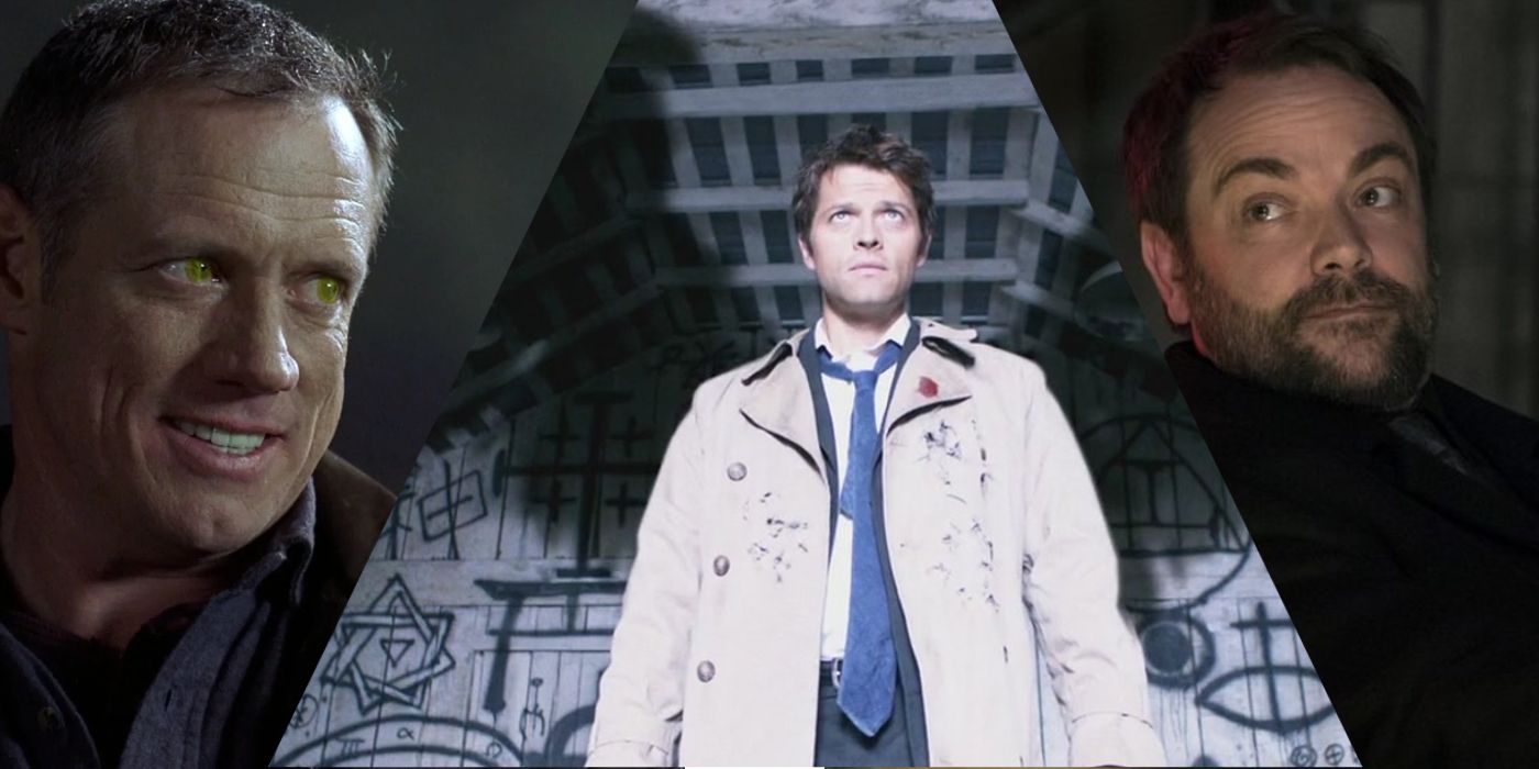 Azazel, Castiel, and Crowley in Supernatural