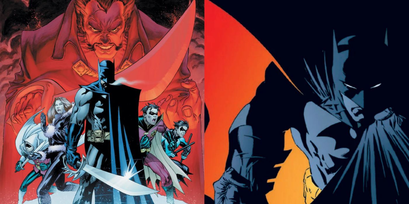 Split image of The Resurrection of Ra's al Ghul and Son of the Demon cover art.