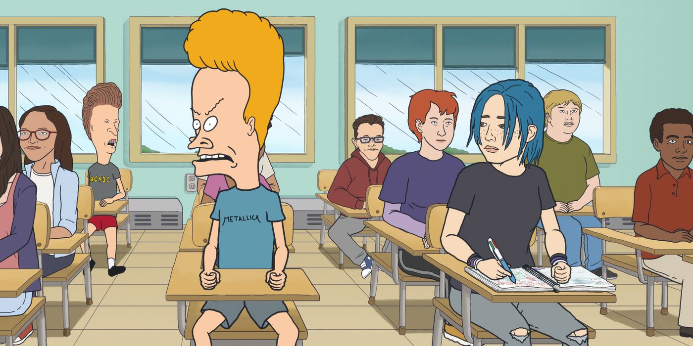 Beavis (dublado por Mike Judge) não percebe Glennis (dublado por Kosha Patel) na aula.