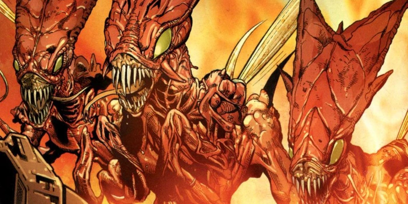 O ataque dos alienígenas Brood na Marvel Comics