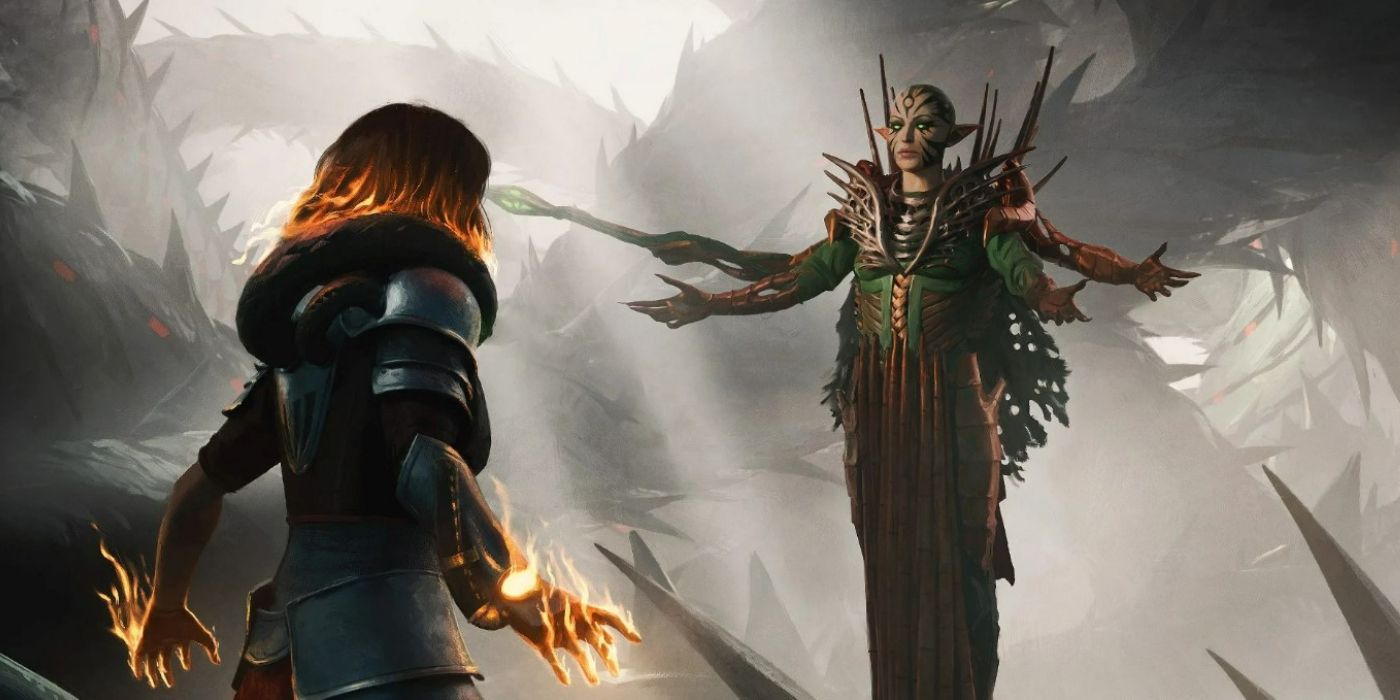 Chandra realizes Nissa has been compleated in Magic the Gathering
