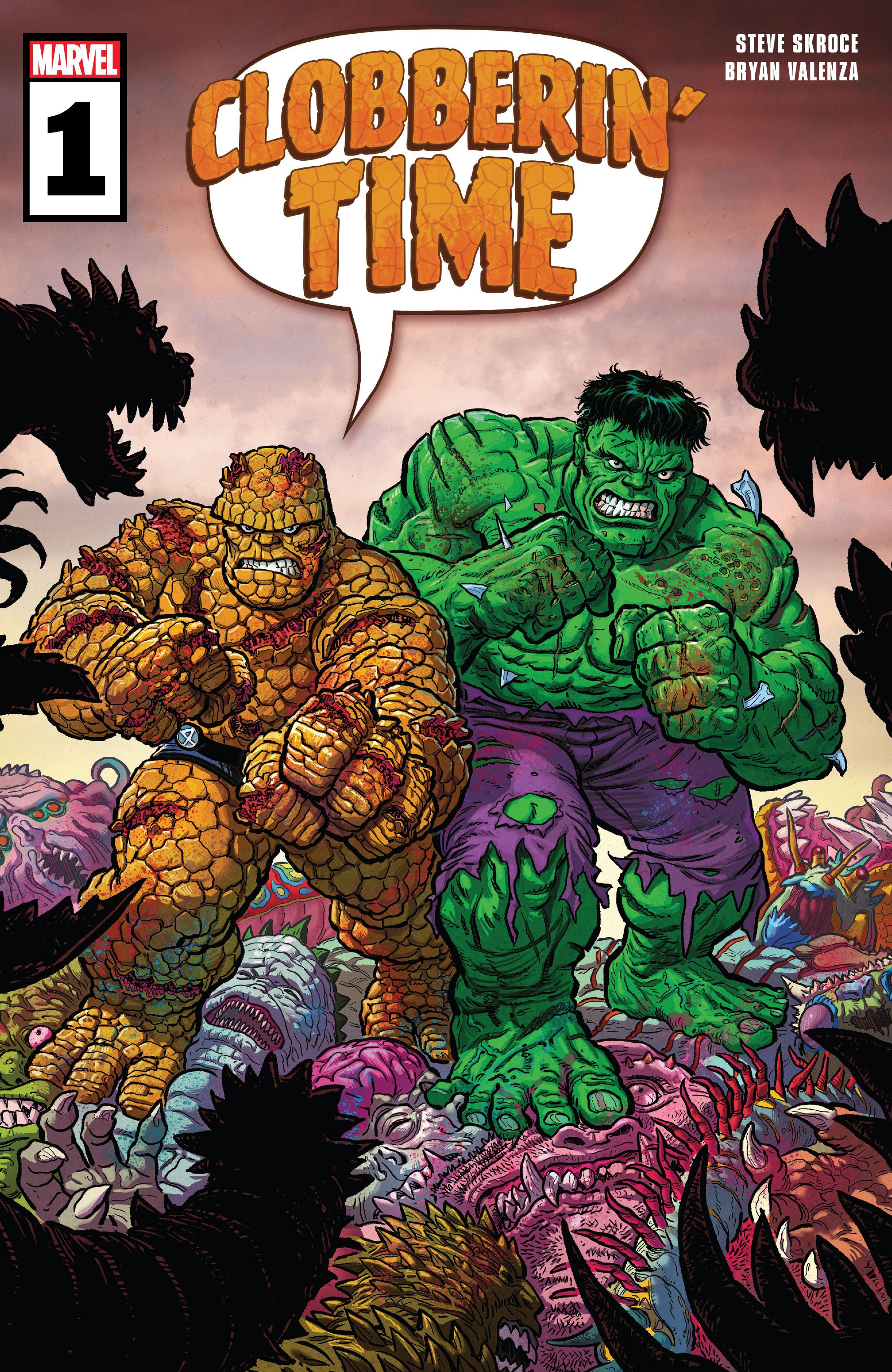 Cover of Clobberin' Time #1 with Hulk and The Thing