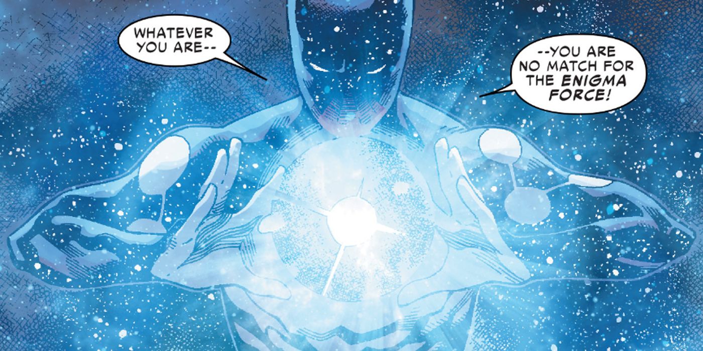 Cosmic Spider-Man using the Enigma Force as Captain Universe