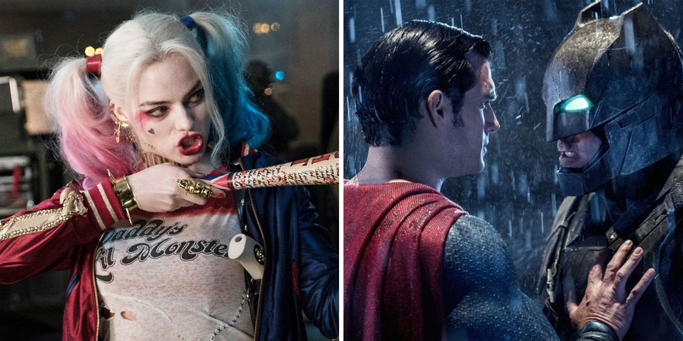 Harley Quinn and Batman v Superman from the DCEU