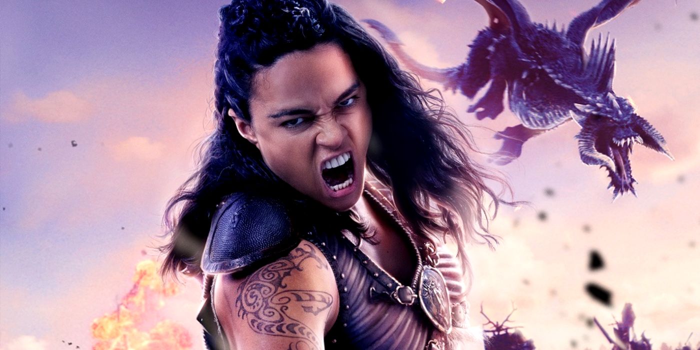 Michelle Rodriguez looking angry as Holga in Dungeons & Dragons: Honor Among Thieves