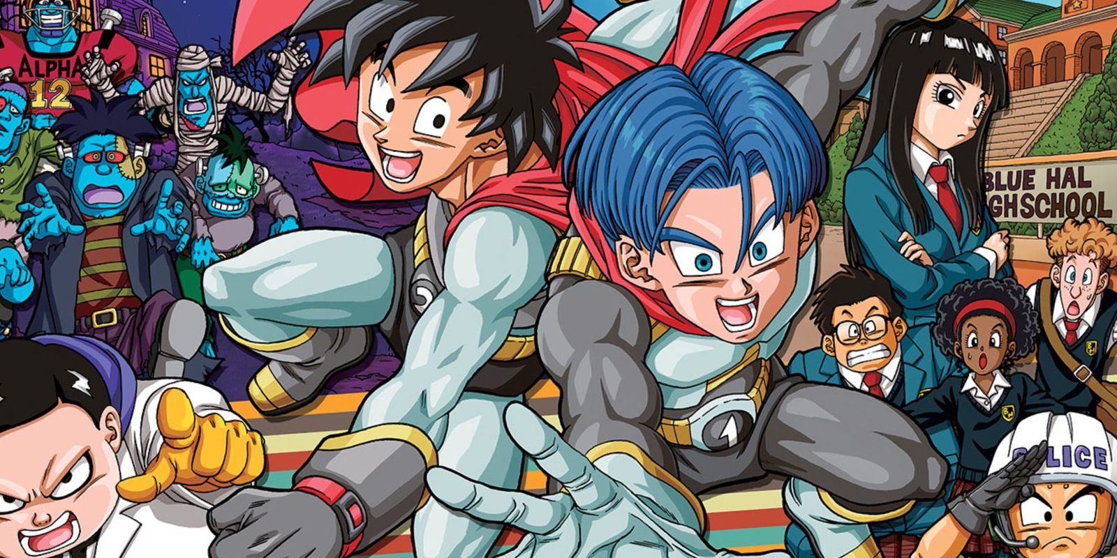 A close-up of Dragon Ball Super Chapter 88's cover page commemorating the start of the Super Hero Saga