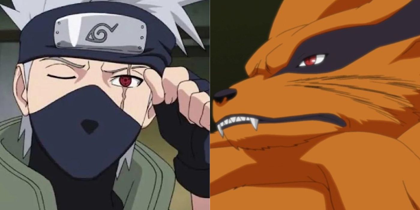 Kakashi Hatake and Kurama the Nine-Tails from Naruto 