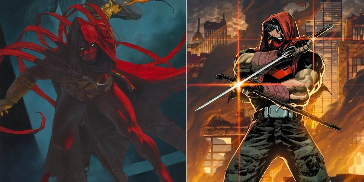 Azrael and Jason Todd wearing red hoods in DC Comics