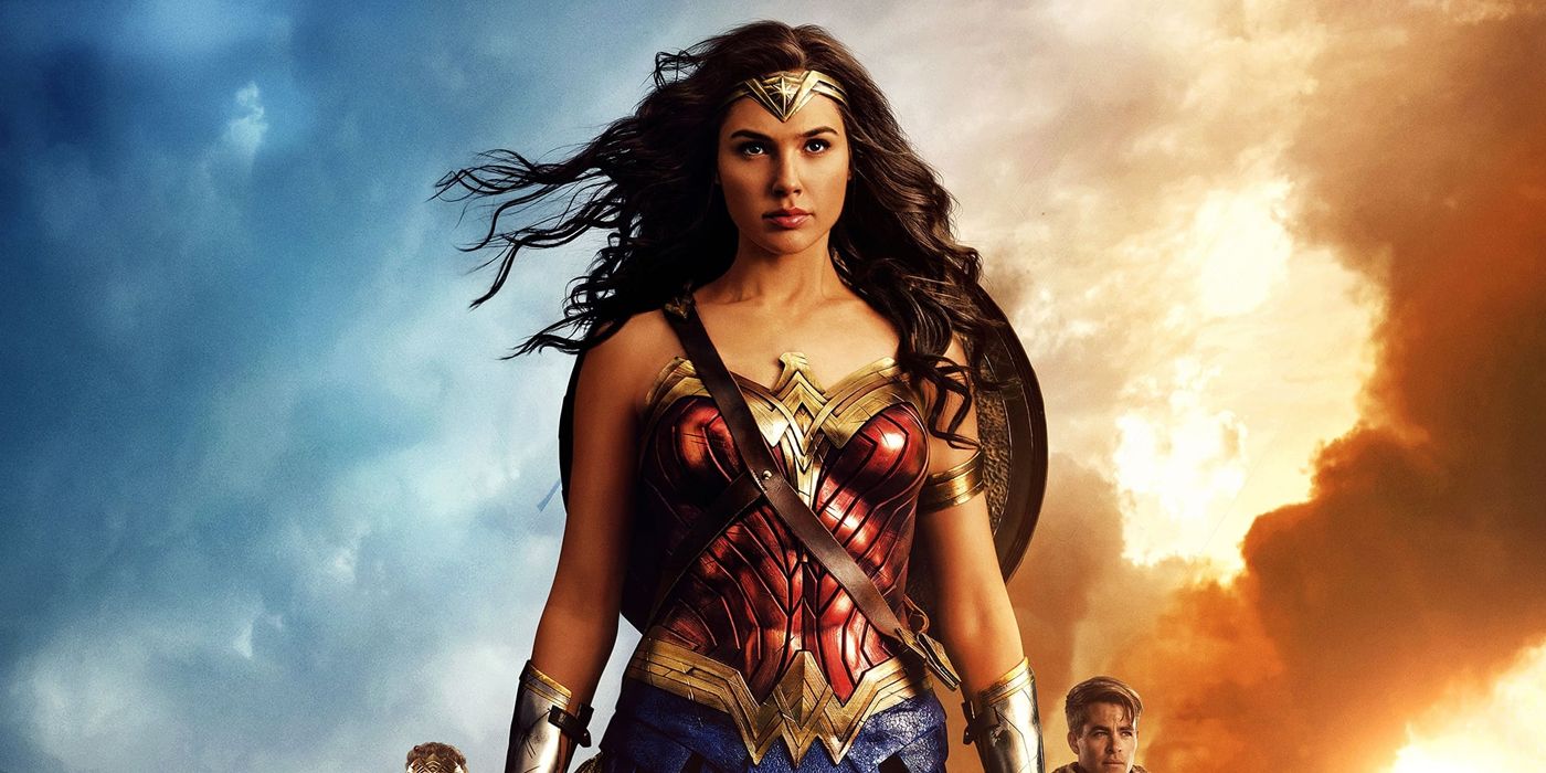 Gal Gadot as Diana Prince on the poster for the Wonder Woman movie