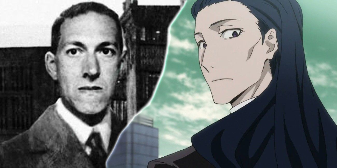 H.P. Lovecraft the author next to Lovecraft the character