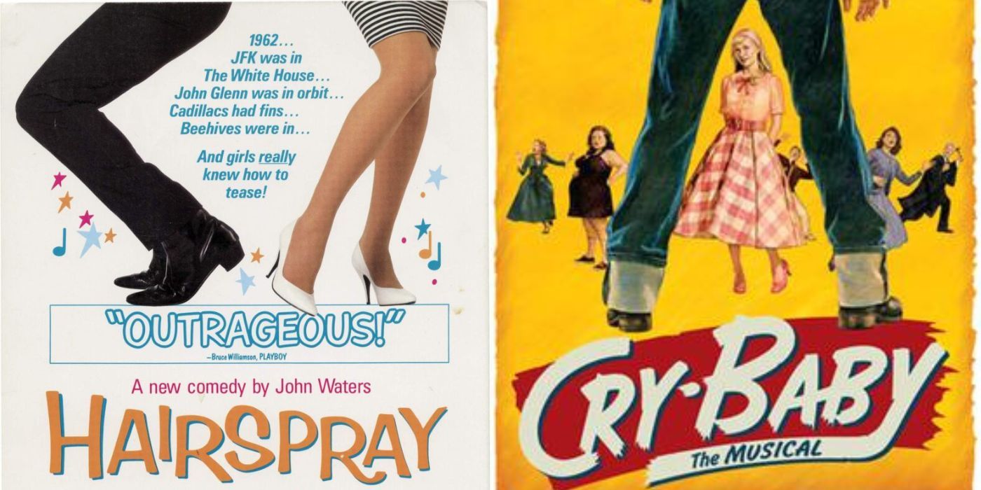 Os pôsteres de Hairspray e Cry-Baby.