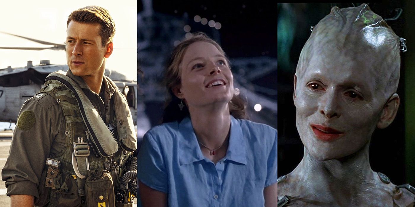 split image of Hangman from Top Gun, Ellie from Contact and the Borg Queen