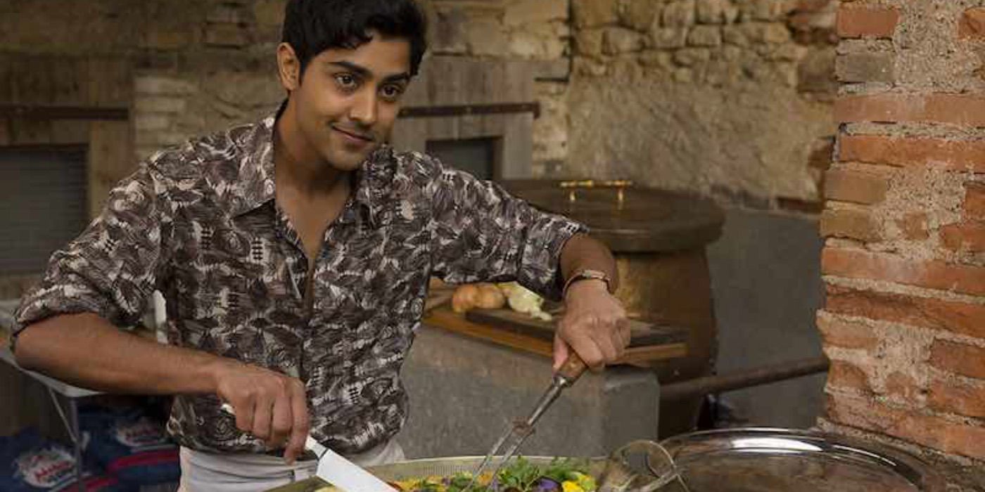 Hassan esculpindo um peixe para servir em The Hundred-Foot Journey