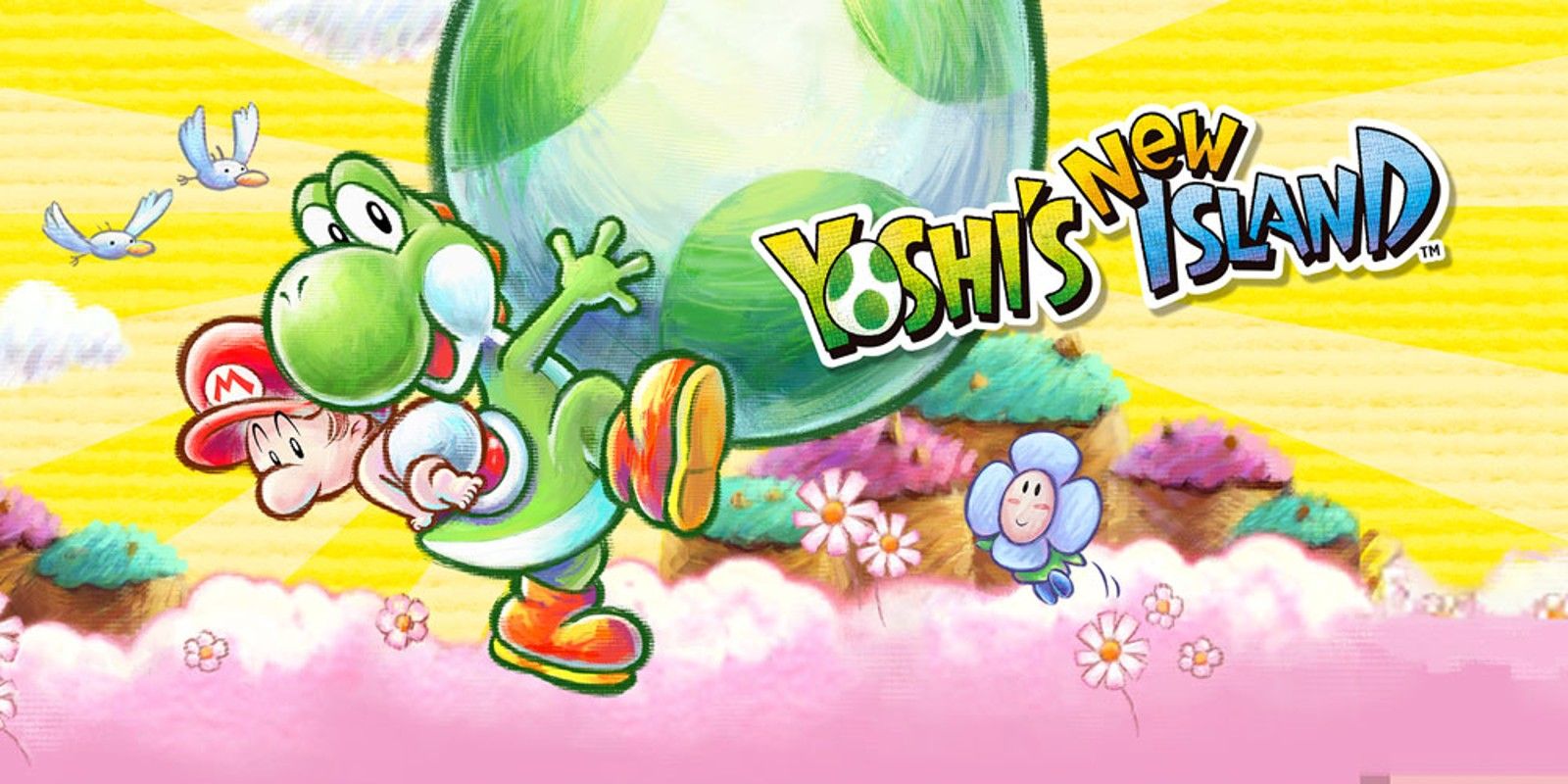 Header image promoting Yoshi's New Island.