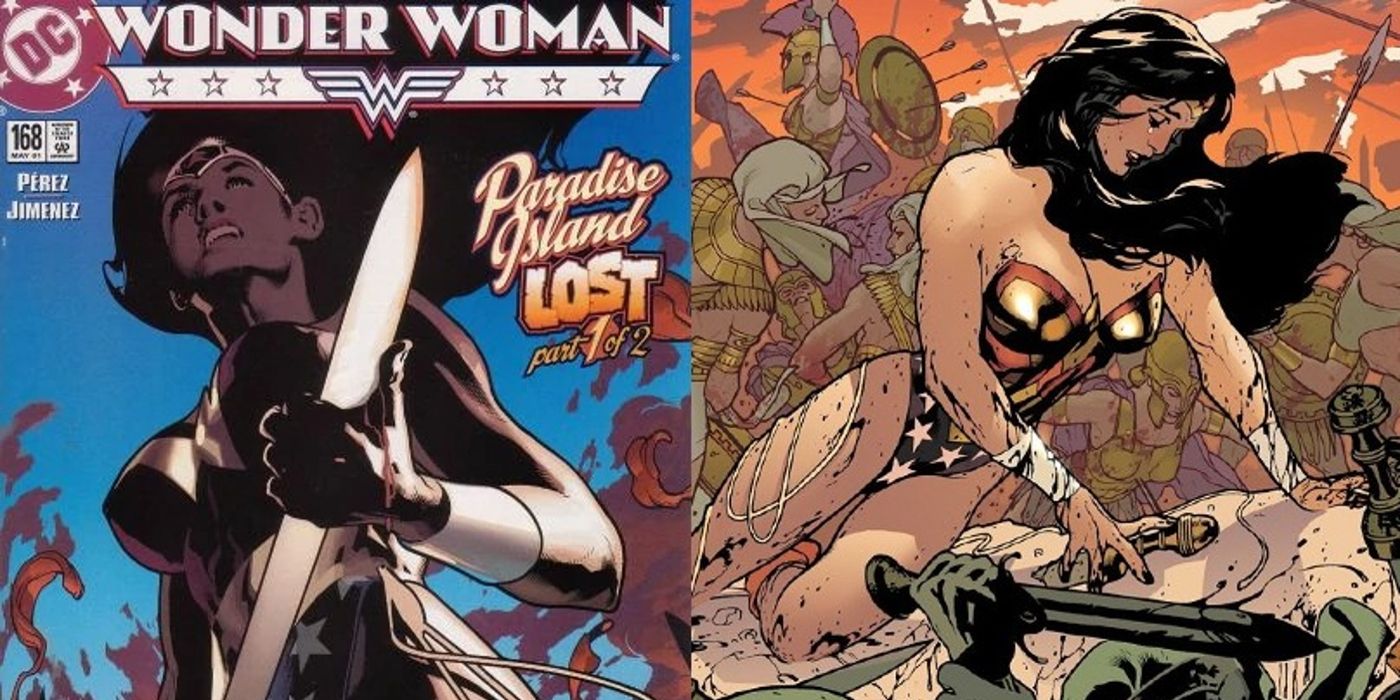 Wonder Woman appears on the covers of Paradise Island Lost DC Comics