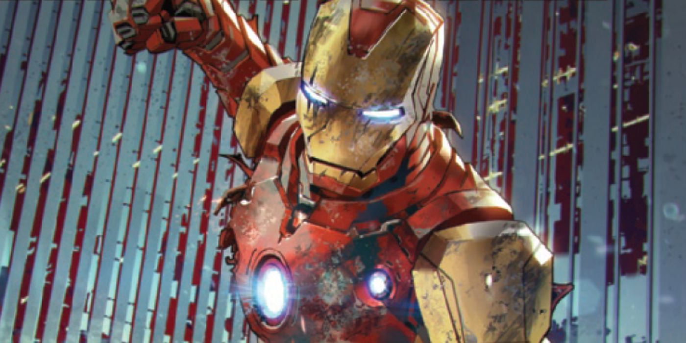 Iron Man pulls back his arm to strike in Marvel Comics