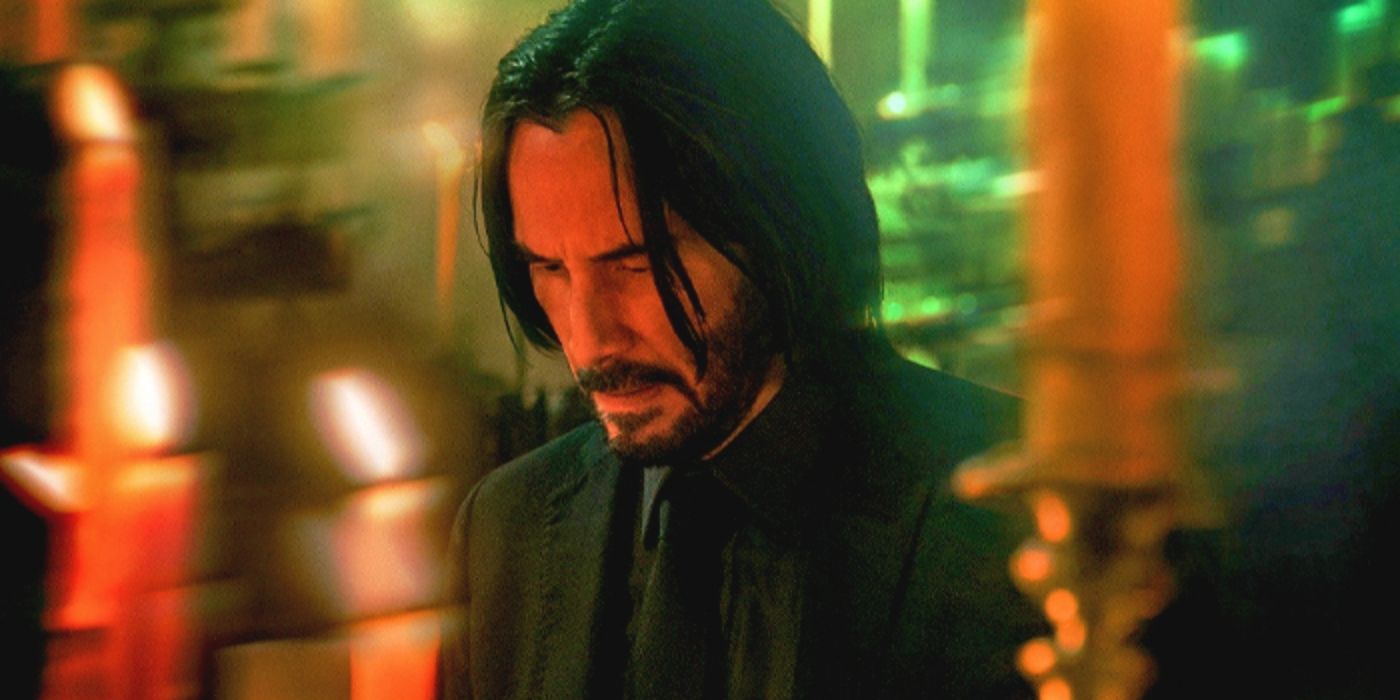 John Wick alongside some candles in Chapter 4
