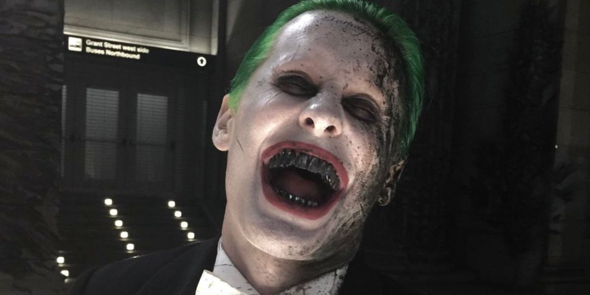 Behind-the-scenes image of Jared Leto as the Joker in Suicide Squad (2016)