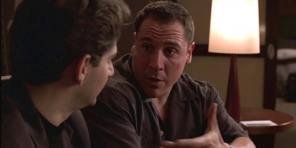 Jon Favreau aconselha Christopher em The Sopranos.