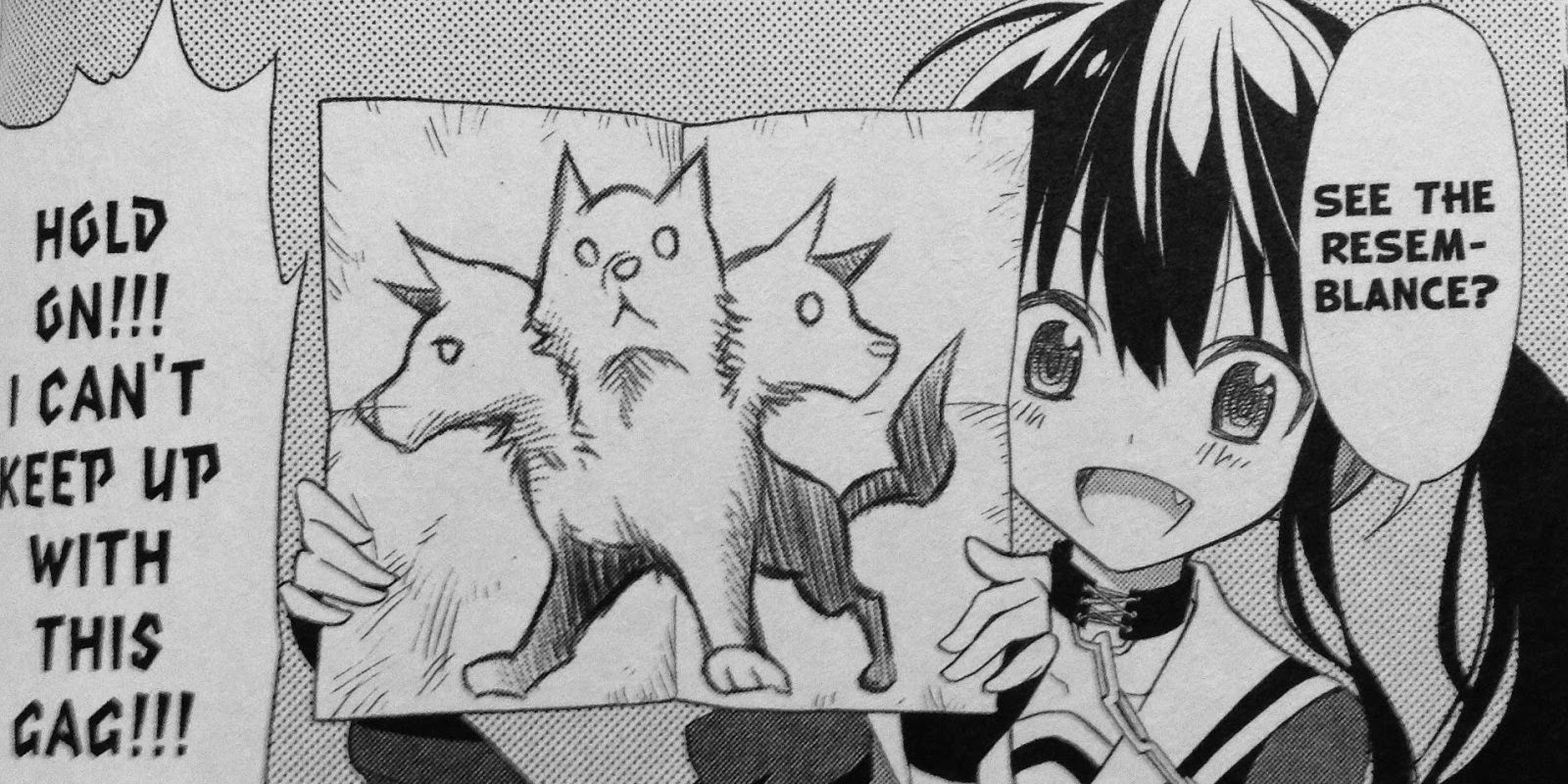 Kuro showing a Cerberus drawing excited in Today's Cerberus