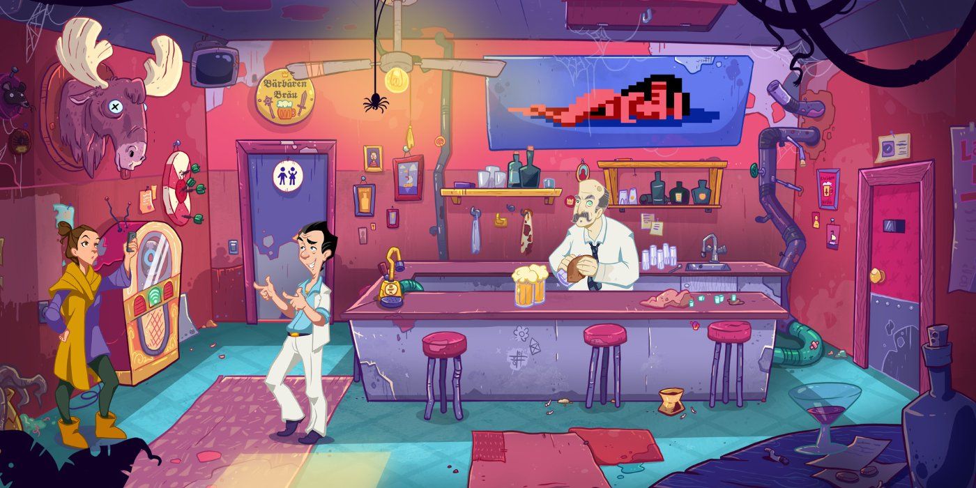 Larry Laffer tentando ser sedutor em Leisure Suit Larry