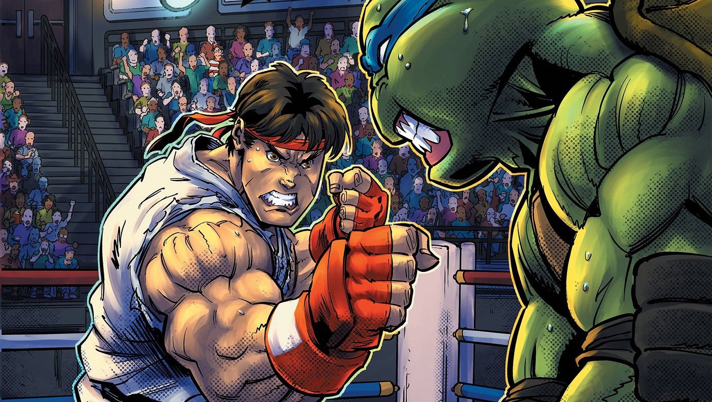 Leonardo vs Ryu em TMNT e Street Fighter Crossover