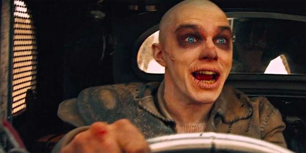 Nux driving a vehicle in Mad Max: Fury Road.