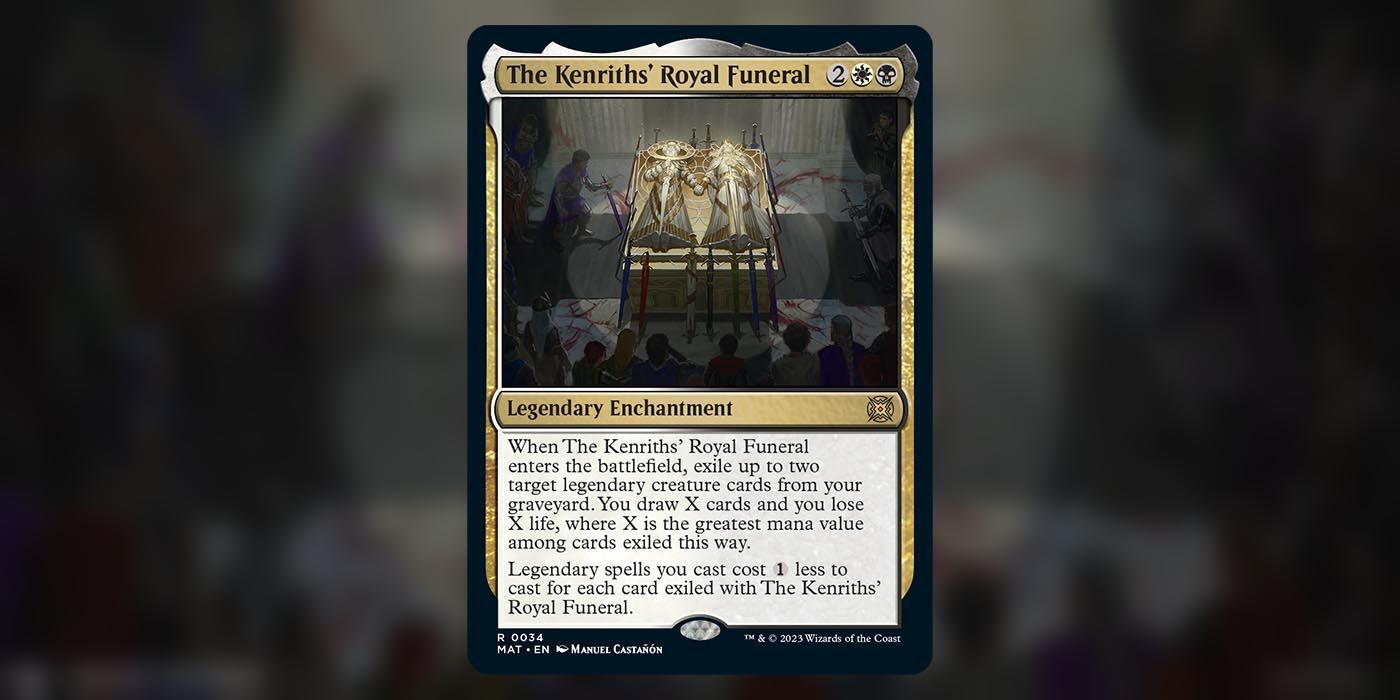 Revelação do cartão Royal Funeral de Magic the Gathering March of the Machine Kenriths