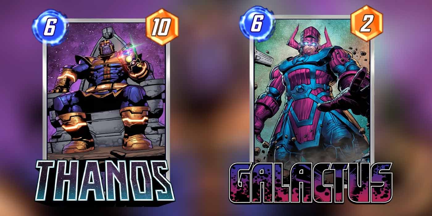 Marvel Snapcards Thanos e Galactus