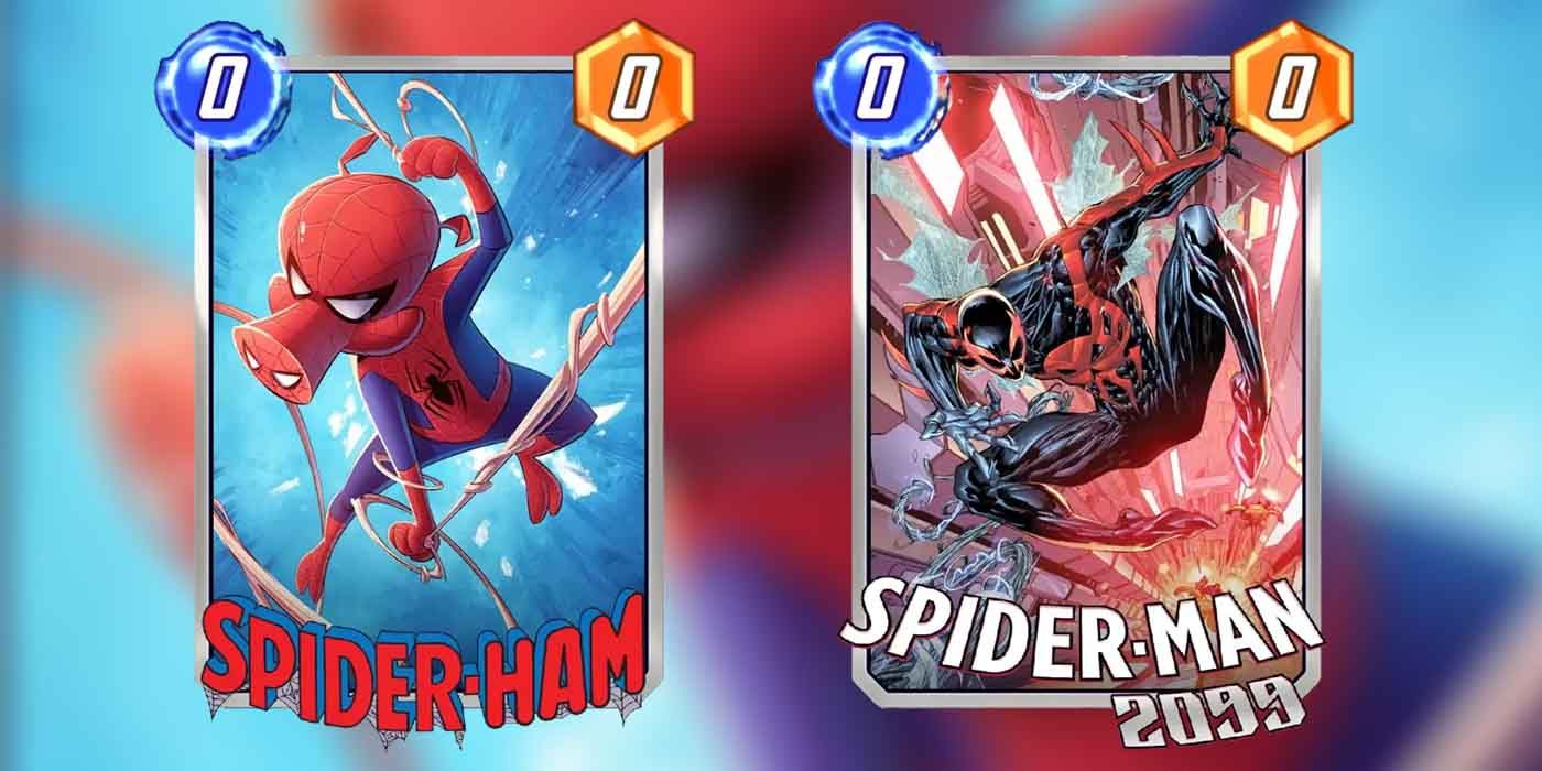 Marvel Snap Cards inéditos Spider-man 2099 e Spider-ham