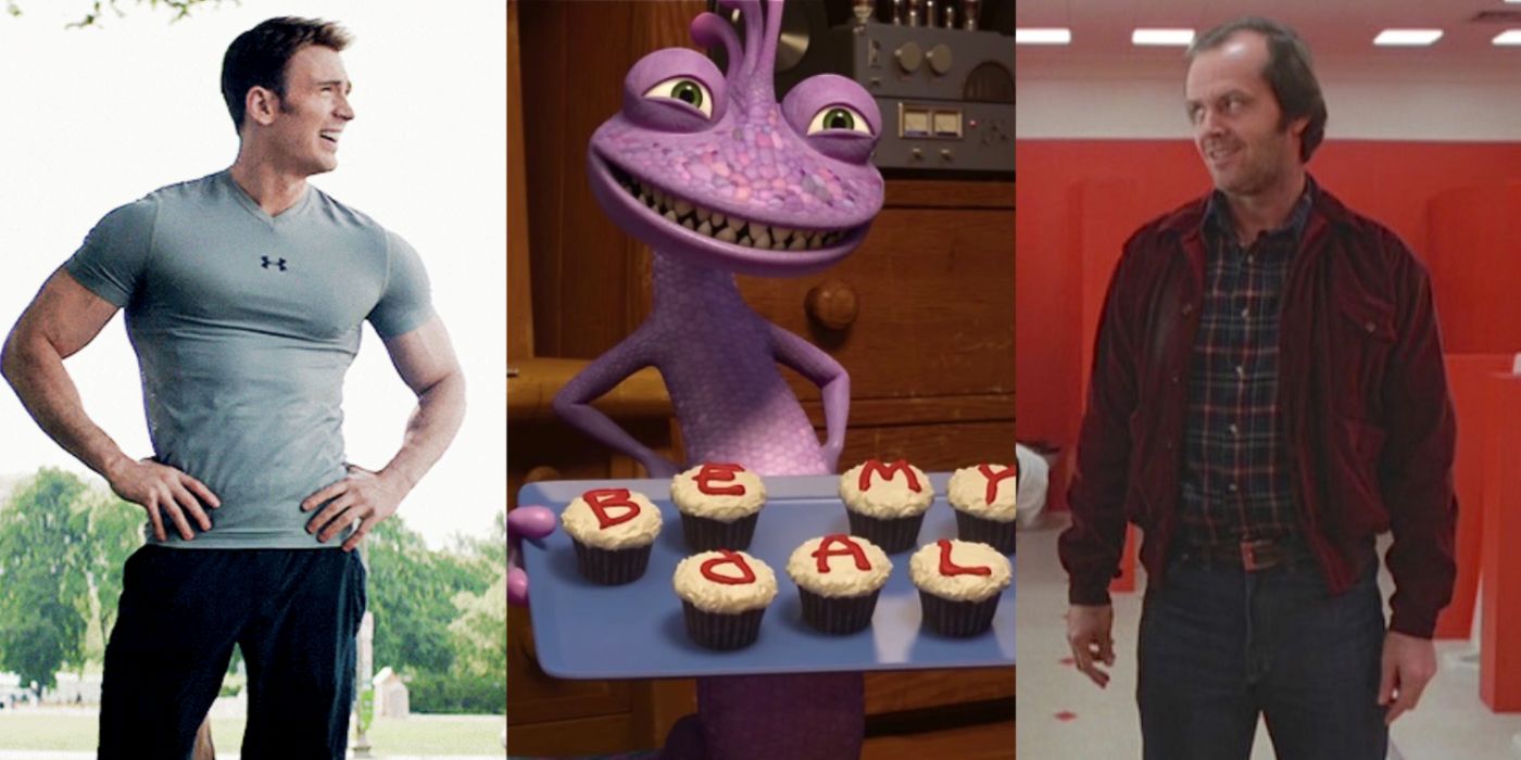 Split image showing scenes from Captain America: The Winter Soldier, Monster's University and The Shining