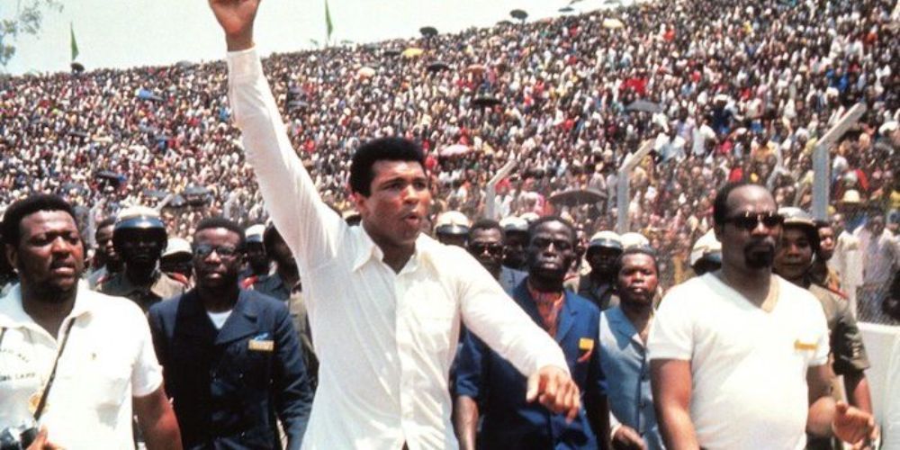 Muhammad Ali Arrives In Africa From When We Were Kings