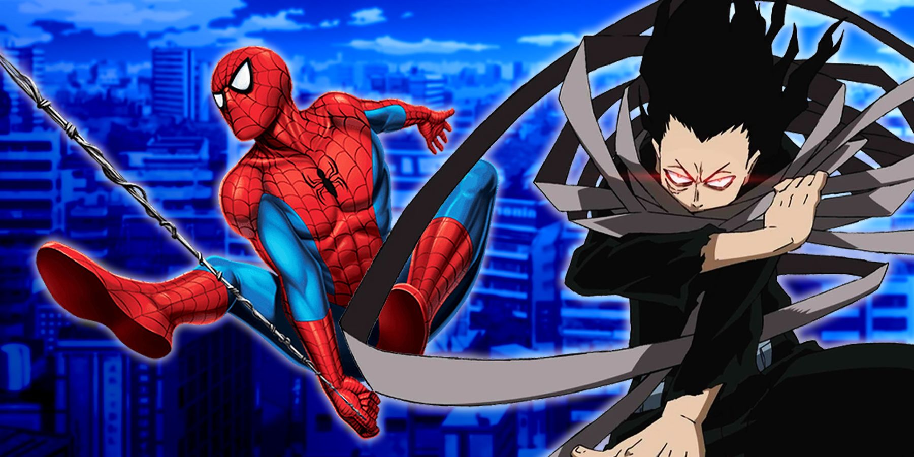 Spider-Man and Aizawa from My Hero Academia