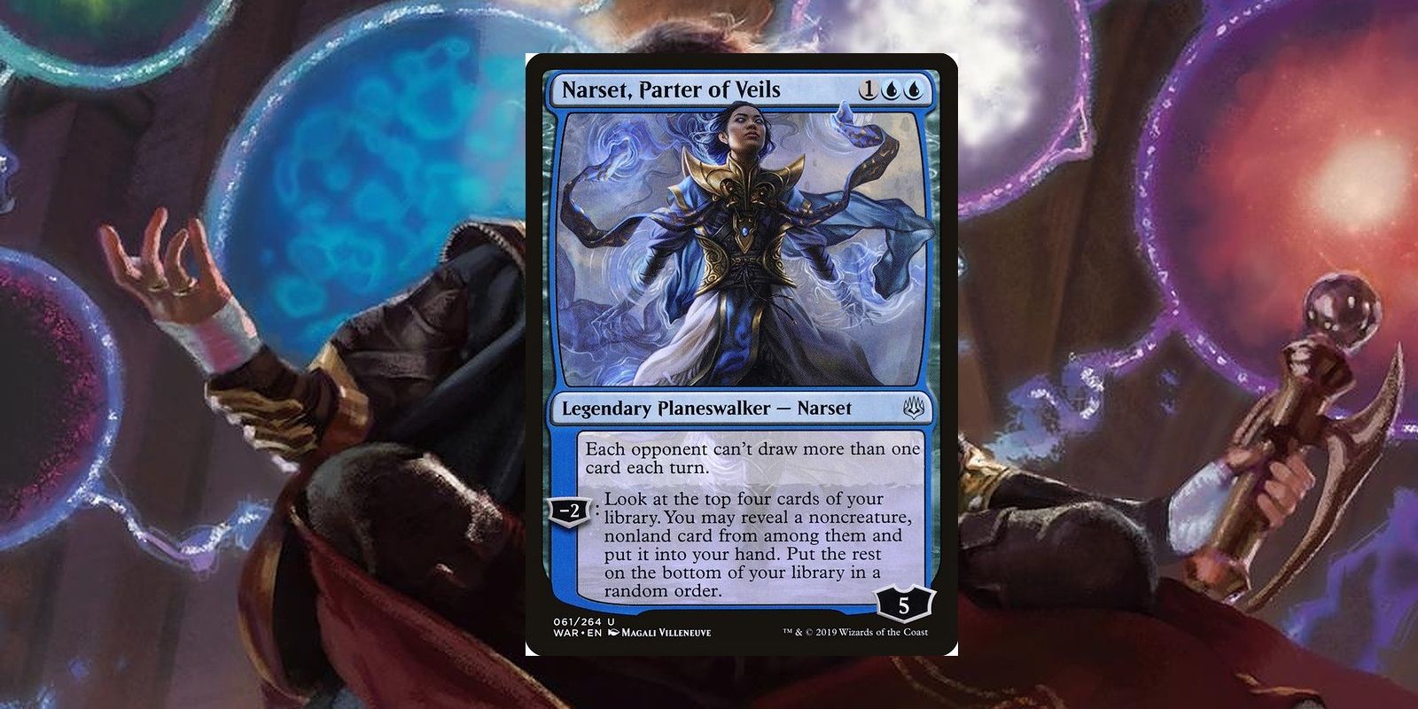 Narset, cartão Parter Of Veils MTG.