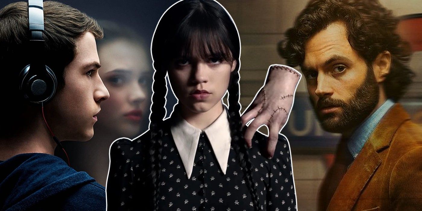 Netflix controversial shows including 13 Reasons Why, Wednesday, and You