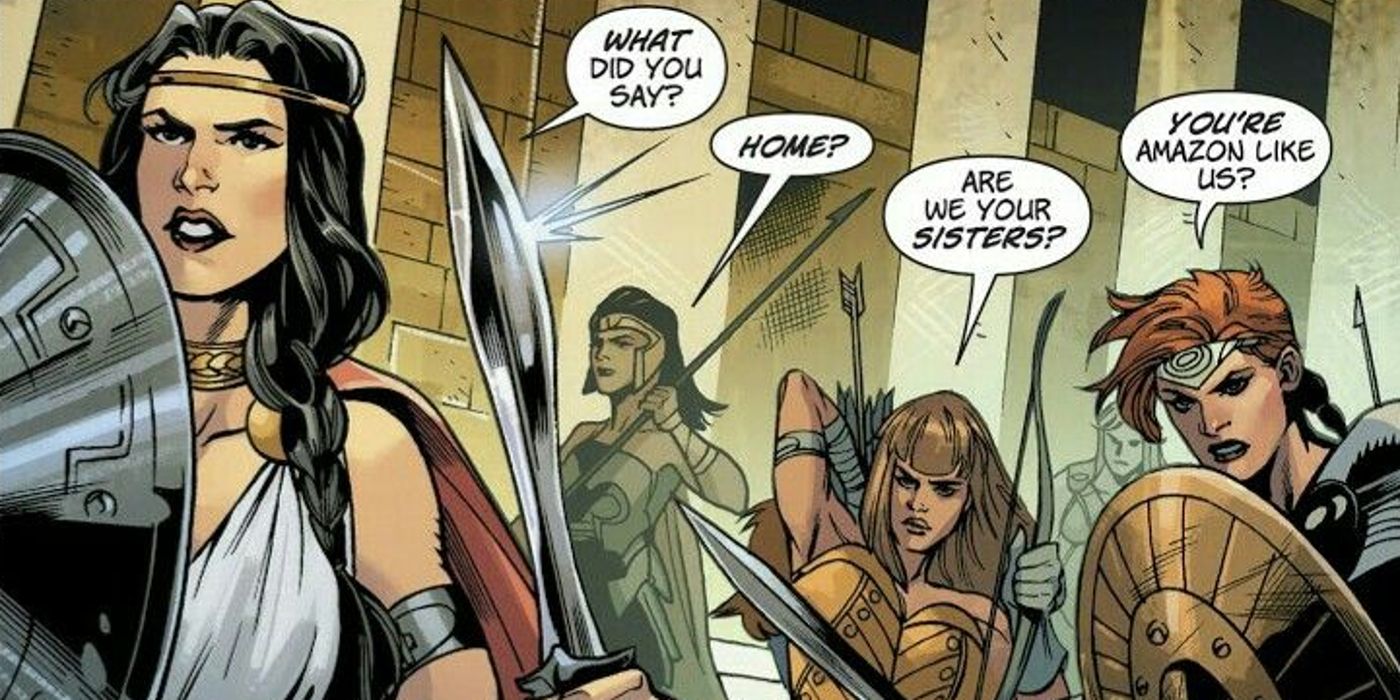 Wonder Woman defends Themyscira with the Amazons in DC Comics