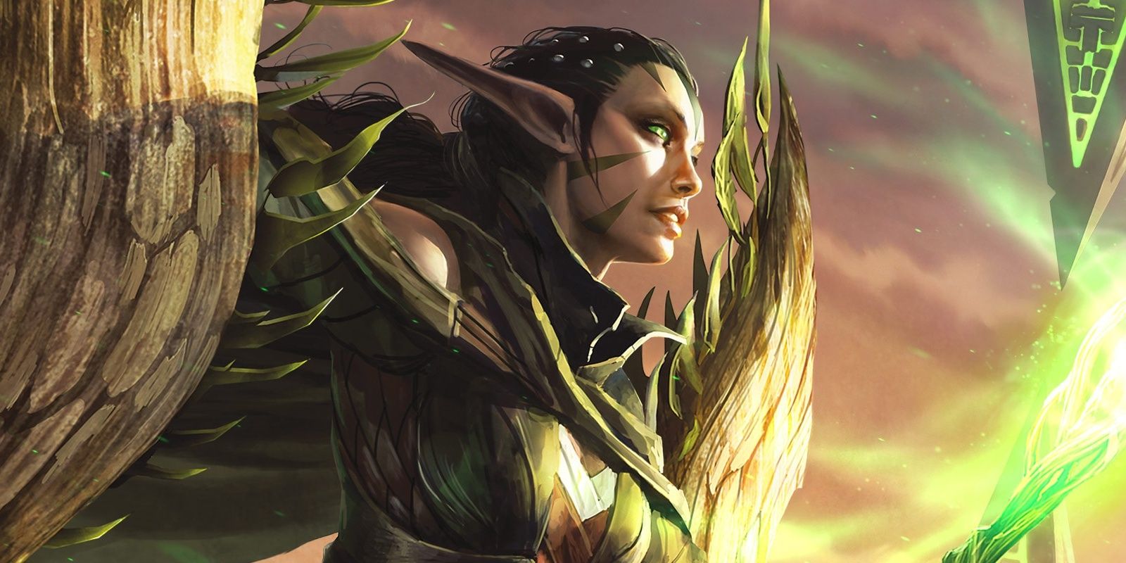 Nissa Revane a elfa planeswalker em magic the meeting