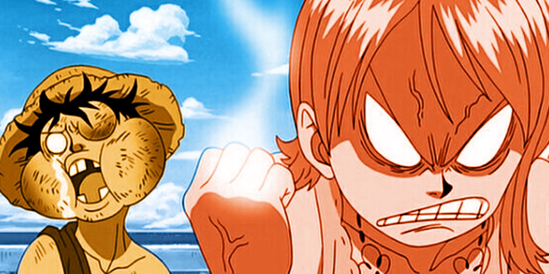 Luffy and nami from one piece