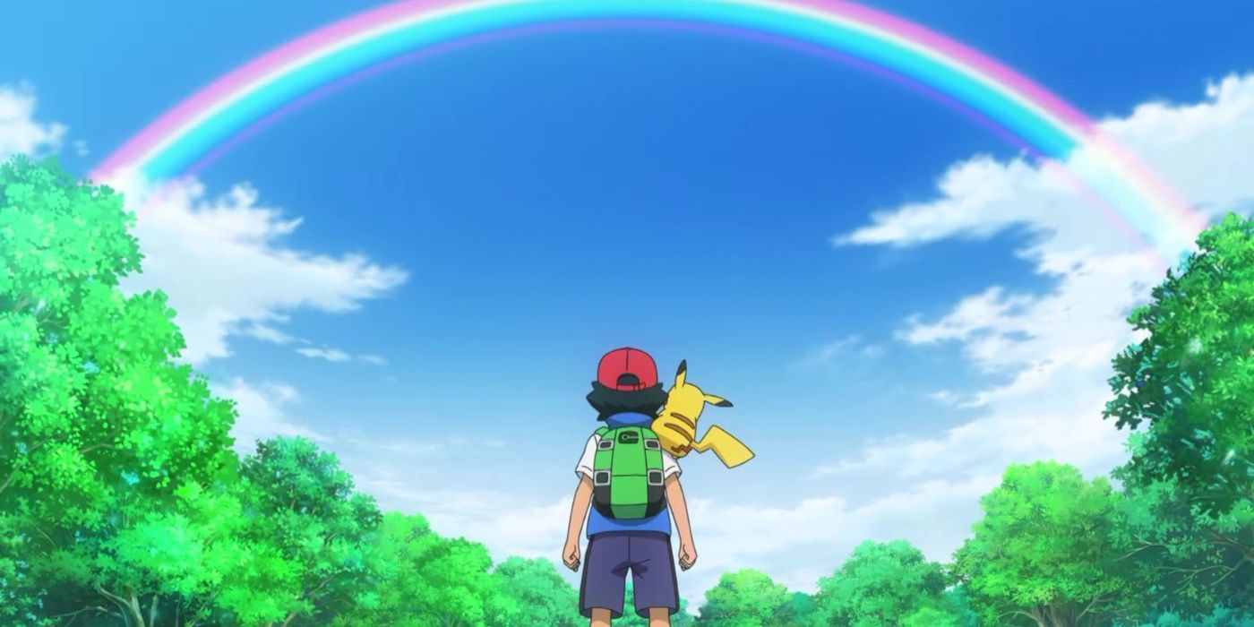 pokemon ultimate journeys ash and pikachu final episode rainbow