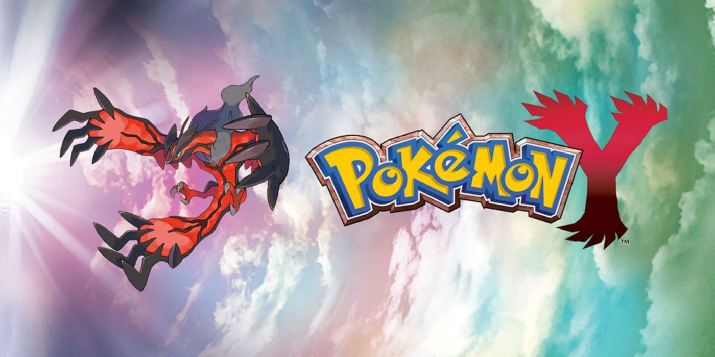 Arte-chave do Pokémon Y apresentando a espécie lendária Yveltal.