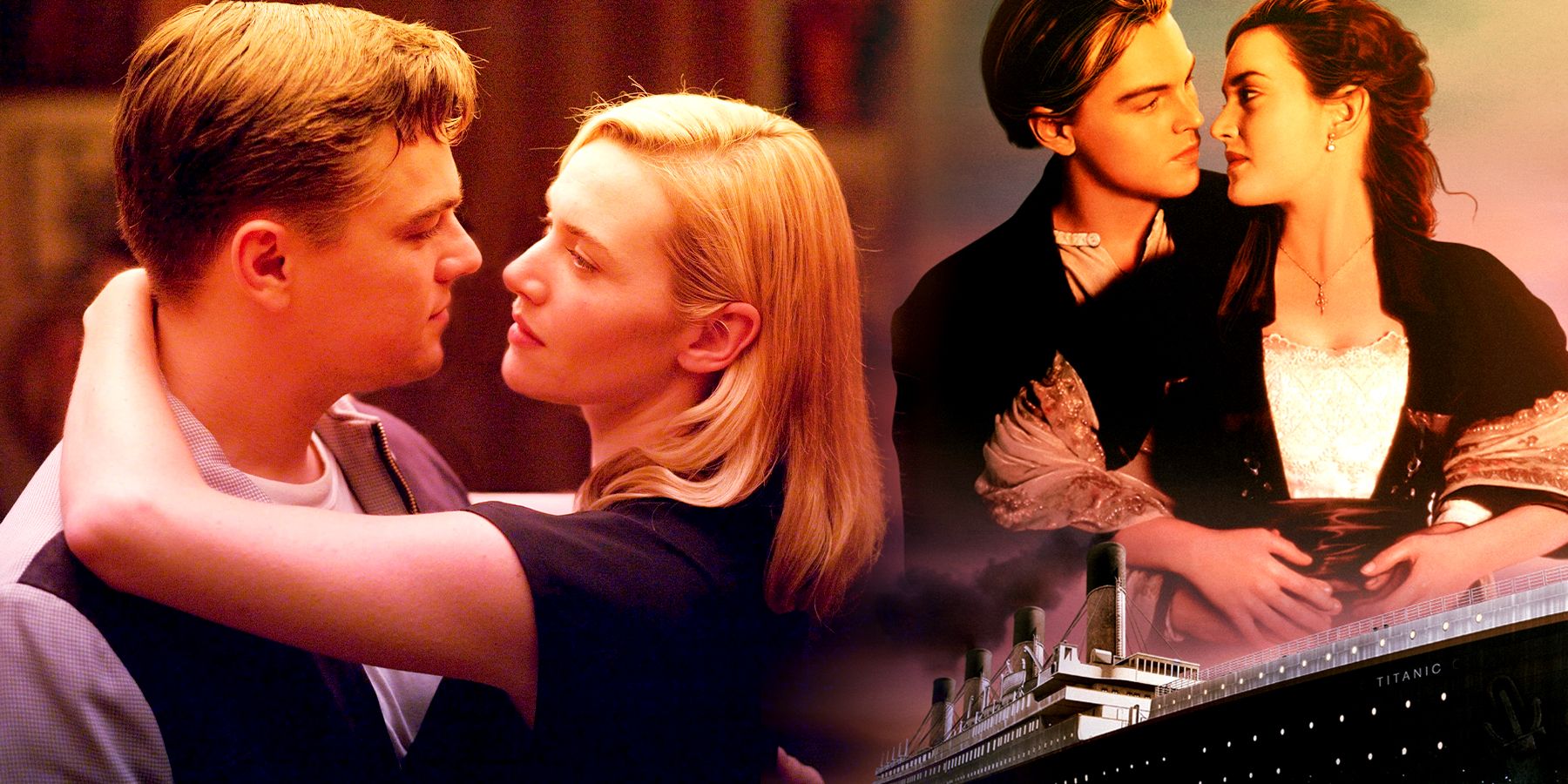 Duo Pictures of Kate Winslet/Leonardo DiCaprio in Revolutionary Road and Titanic
