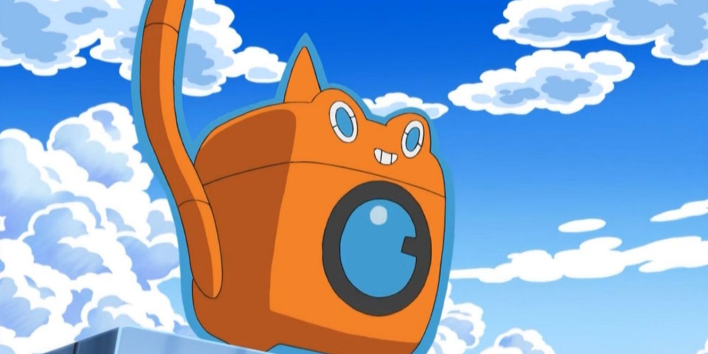 Rotom assumindo sua forma Wash no anime.