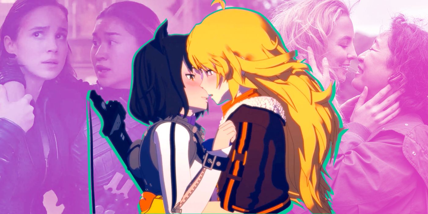 RWBY's Blake and Yang Kiss with Warrior Nun and Killing Eve in the Background