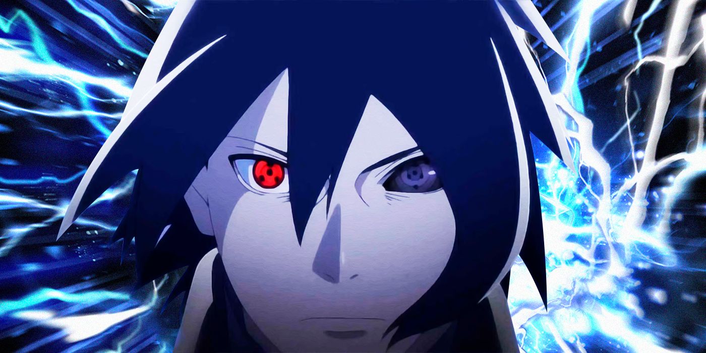 Sasuke Uchiha with his Sharingan and Rinnegan in Naruto