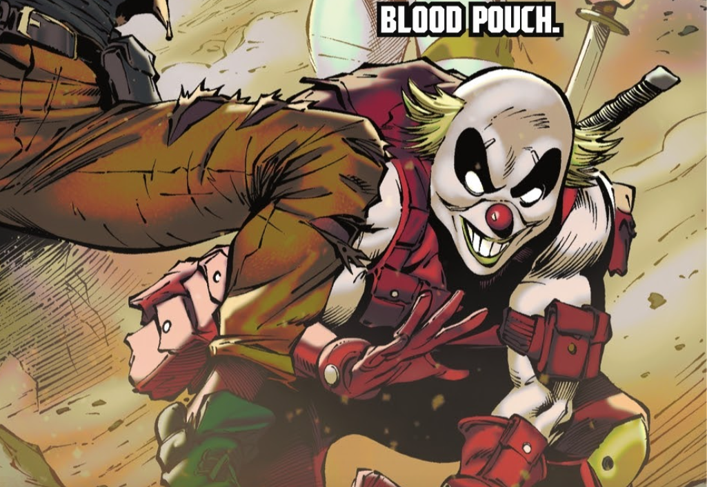 Blood Pouch aparece como uma paródia de Deadpool em Esquadrão Suicida #11